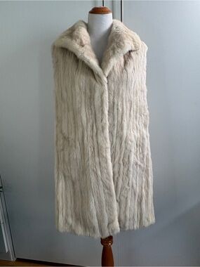 Bricker Tunis Furrier Blond Mink Fur Vest size 8-10 Vintage